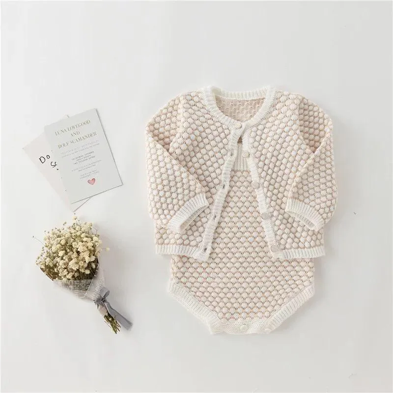 Spanish Style Crochet Dots Outwear Suspender Top Knitwear