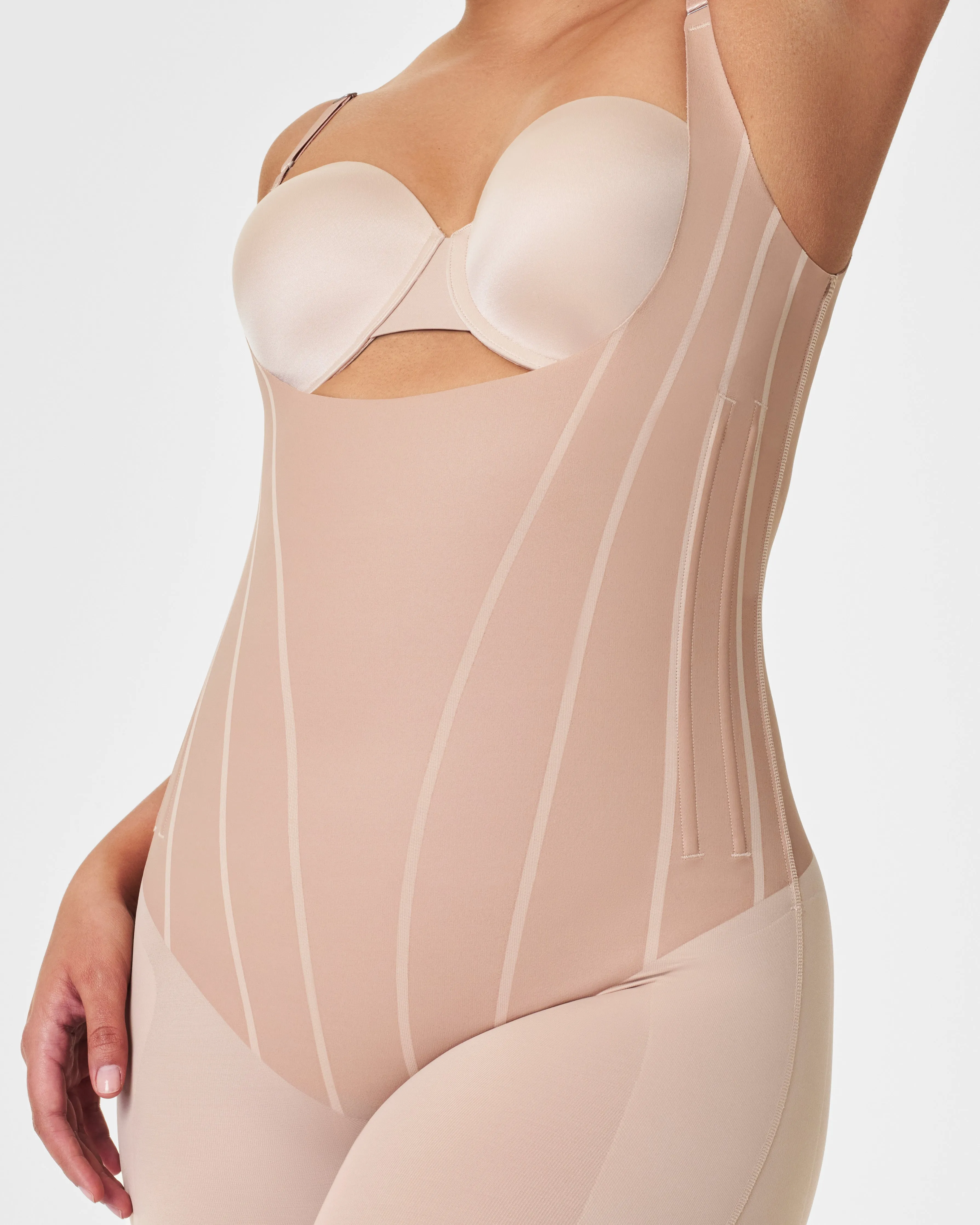 SPANXsculpt™ TotalContour Open-Bust Mid-Thigh Bodysuit