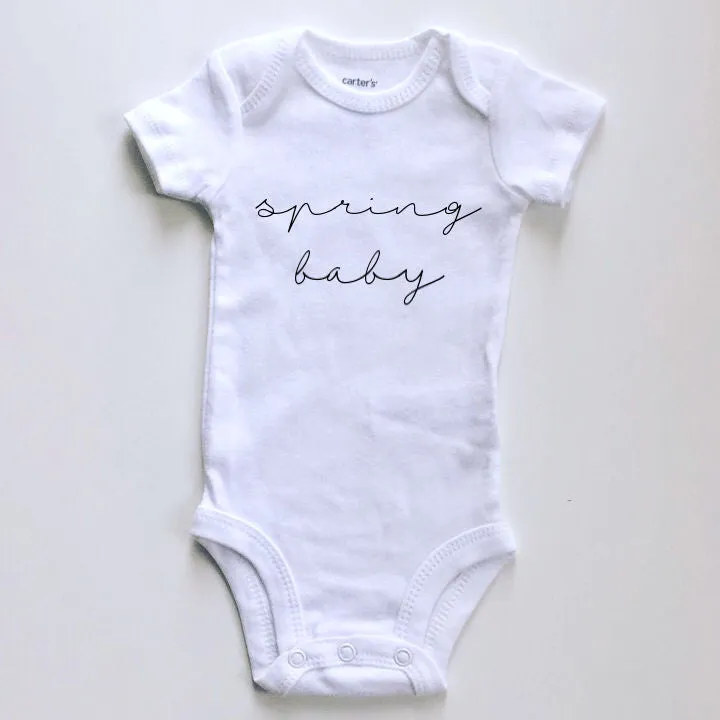 spring / summer / fall / winter  baby seasons announcement BODYSUIT