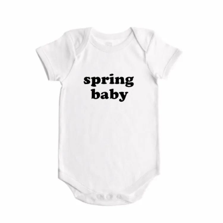 spring / summer / fall / winter  baby seasons announcement BODYSUIT