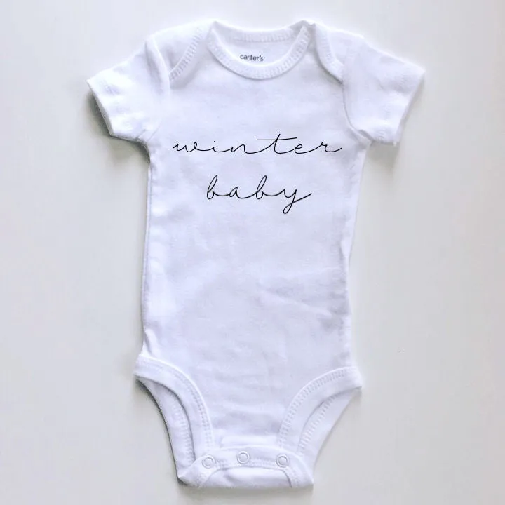 spring / summer / fall / winter  baby seasons announcement BODYSUIT