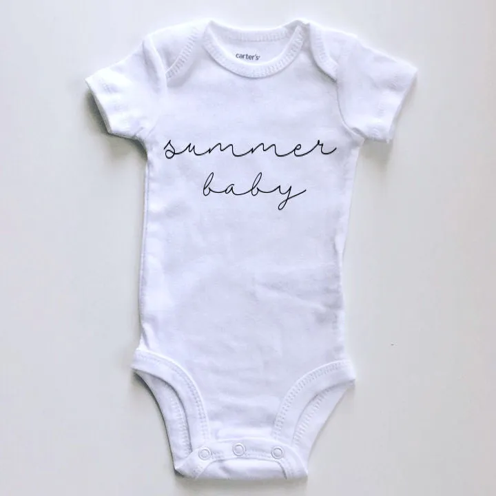 spring / summer / fall / winter  baby seasons announcement BODYSUIT