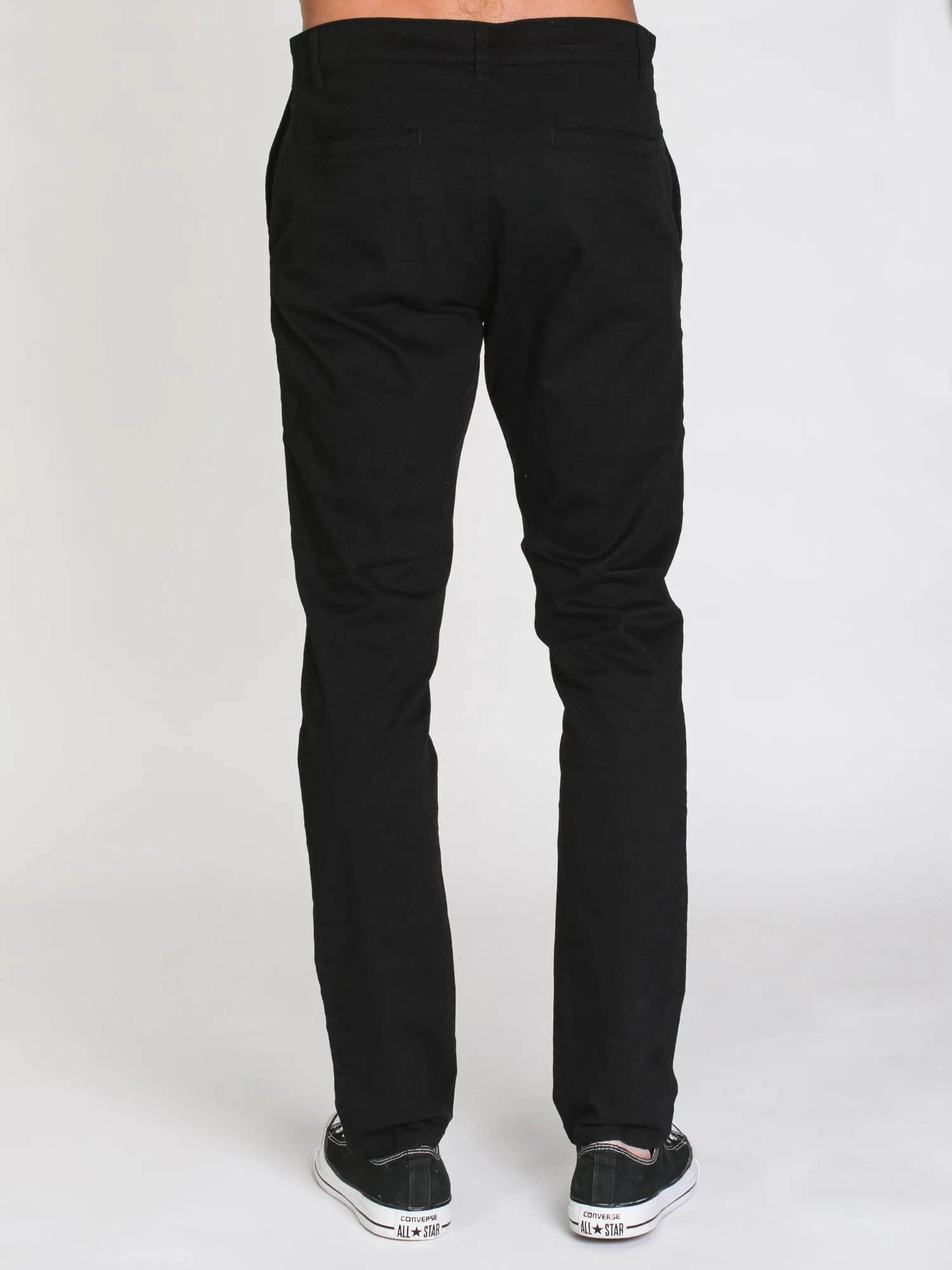 TAINTED SLIM CHINO - BLACK - CLEARANCE