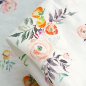 Tea Rose Afternoon Washed Printed Linen