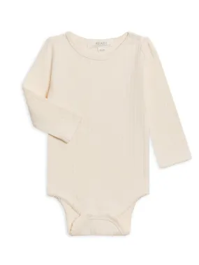 Thea Pointelle Long Sleeve Bodysuit | Ivory