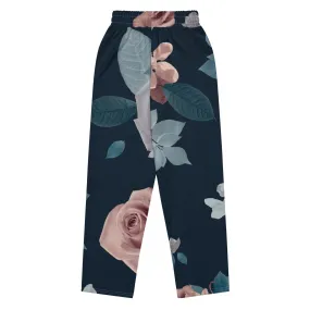 Valentines Day Wide Leg Joggers - Flower (Glamourange Valentine Day Gifts Wide Leg Joggers - Design 005)