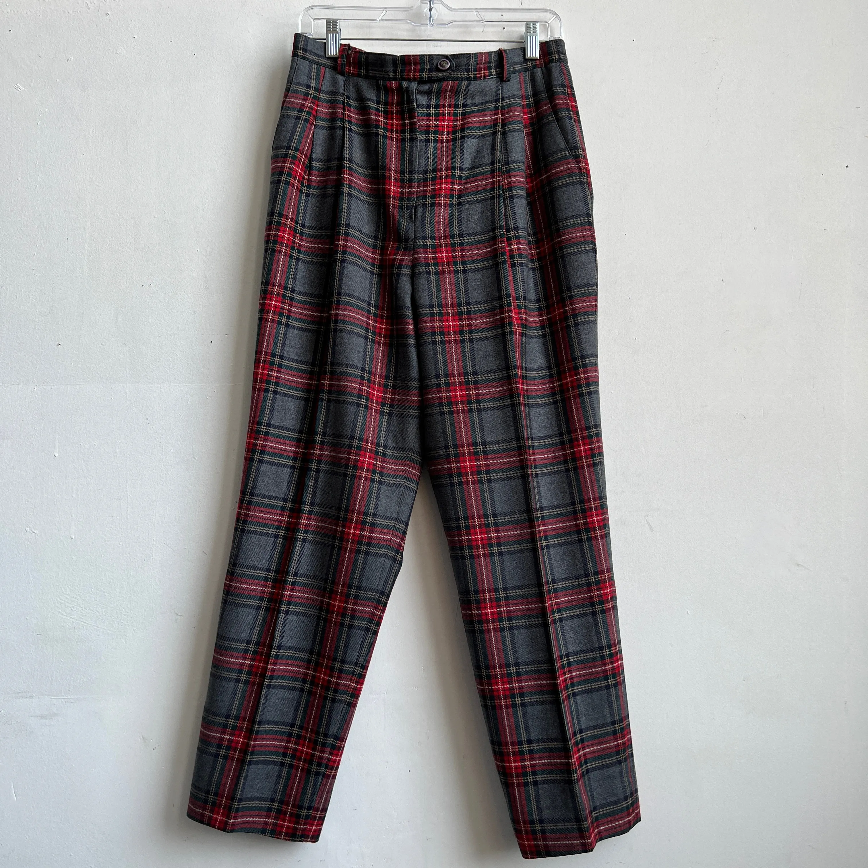 Vintage plaid high waist pant