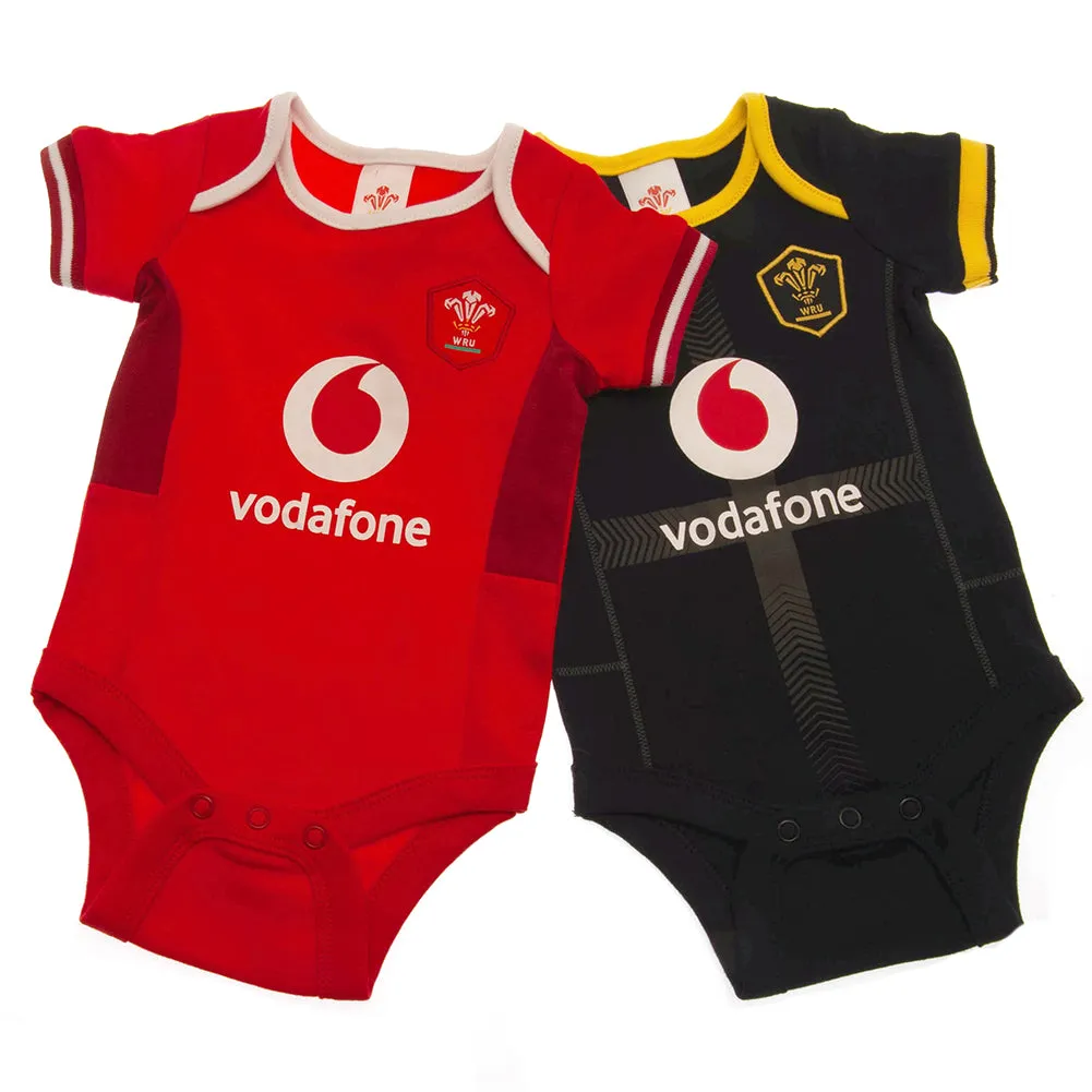 Wales RU 2 Pack Bodysuit for Infants (0-3 Months)