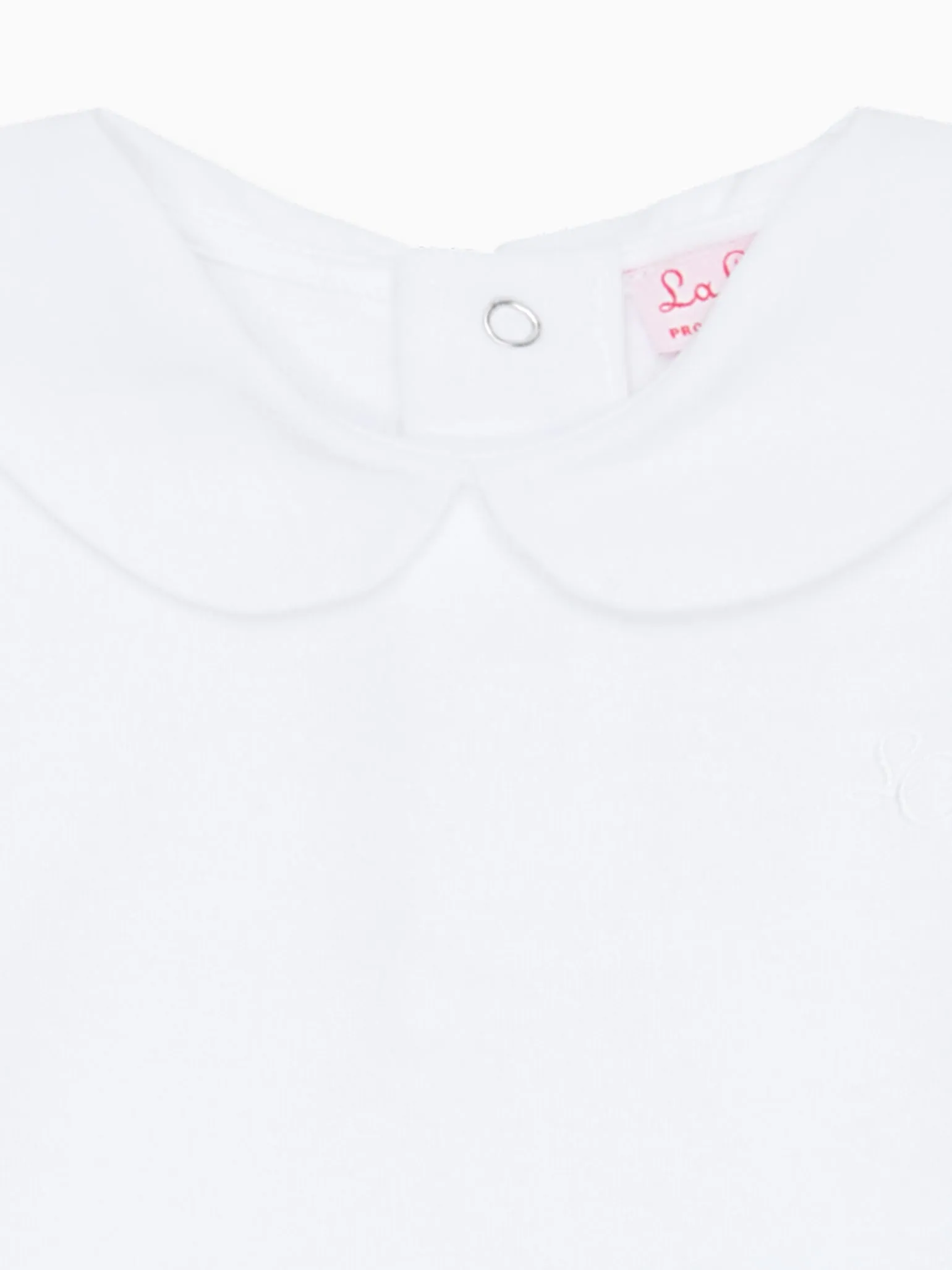 White Perla Baby Bodysuit