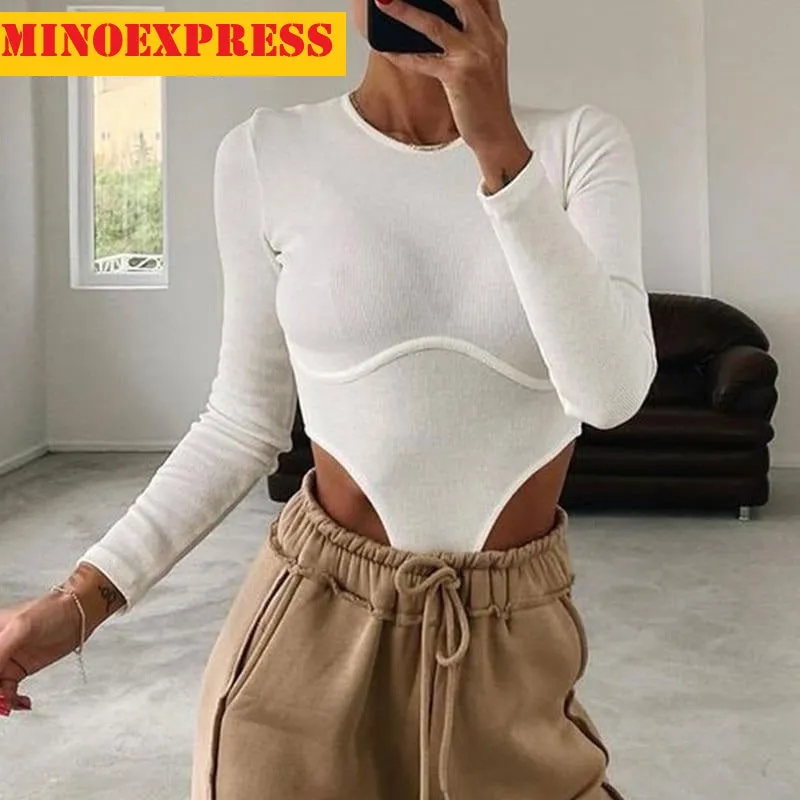 Women O Neck High Waist Sexy Hollow Out Top Bodysuit