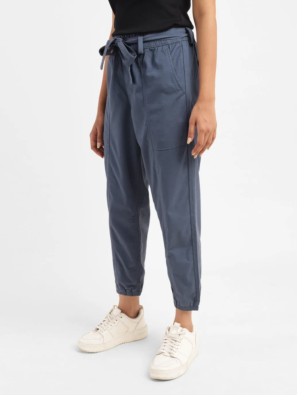 Women's High Rise Indigo Regular Fit Joggers