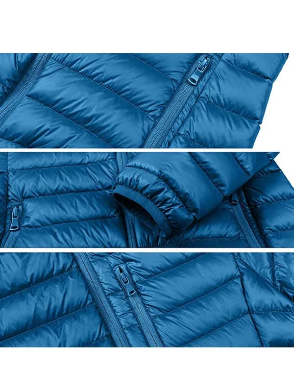 Women's Packable Down Jacket Lightweight Puffer Coat with Hood ThermoLite II