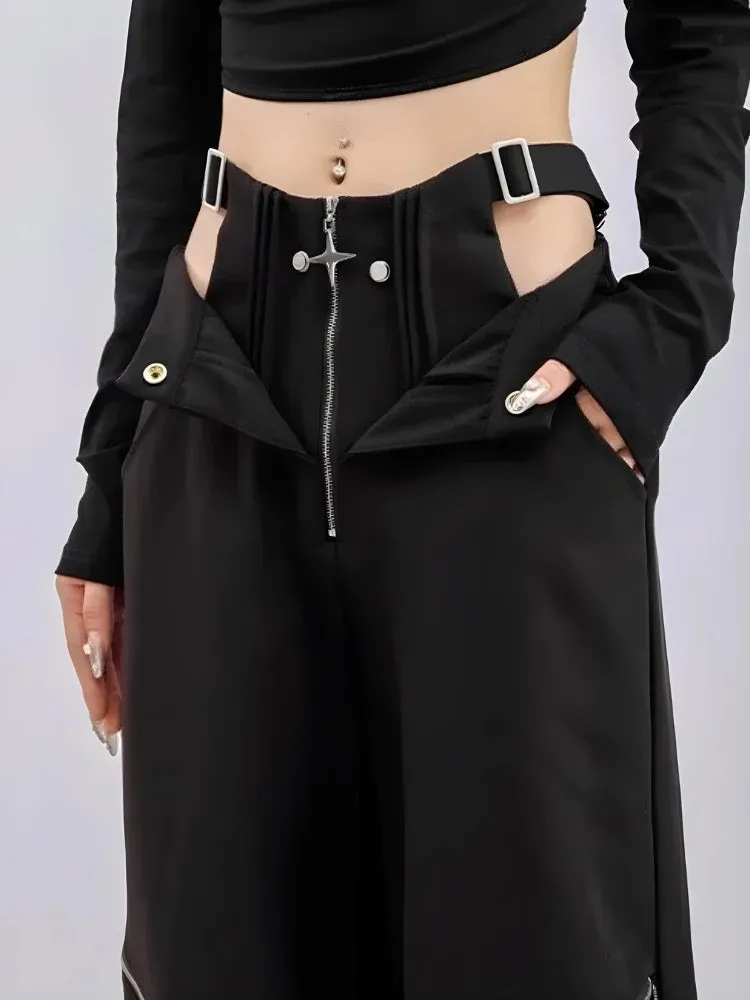 Y2K Cut Out Waist Pants