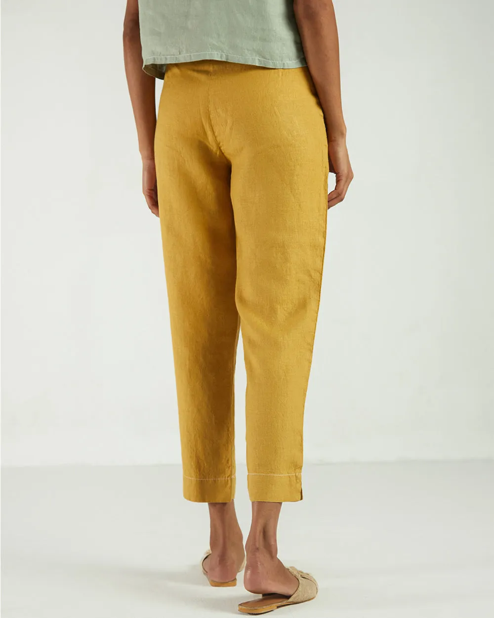 Yellow High-Waist Pants